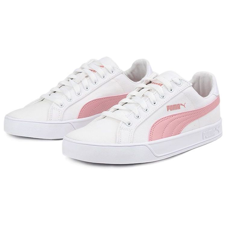 Puma Smash Vulc Canvas Comfortable Low-Top Skate Shoes Unisex Sneakers Pink 374754-05