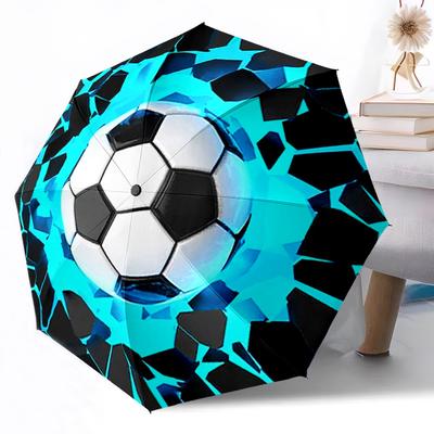Kompakter Automatischer Regenschirm mit Wald-Motiv, Tragbar, 8-Speichen, Leicht, Faltbares Design für den Außenbereich und den täglichen Gebrauch, Eleganter Damenschirm