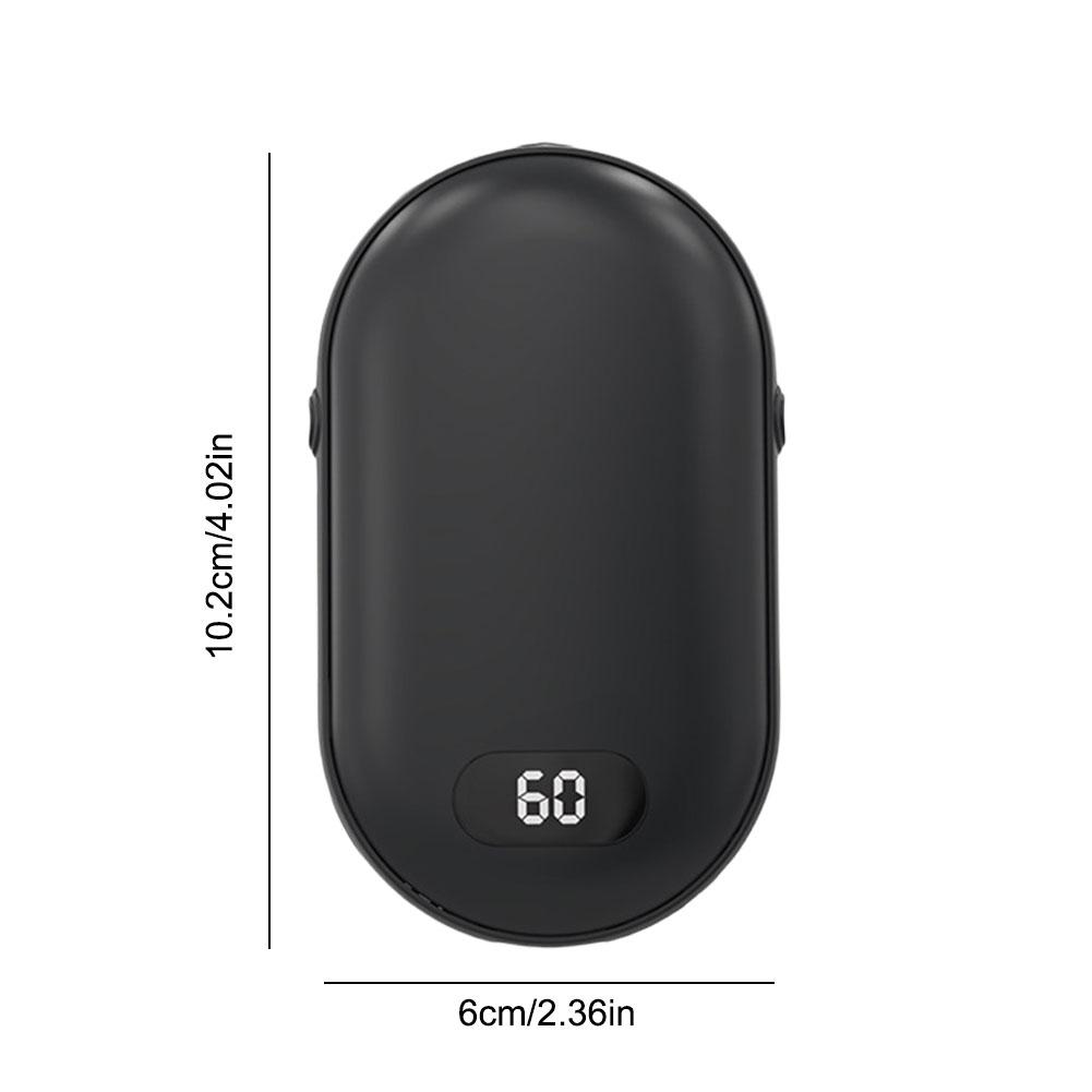Compact 2 in 1 Pocket Hand Warmer with Temperature Display and Power Bank for Cold Weather Comfort and Convenience