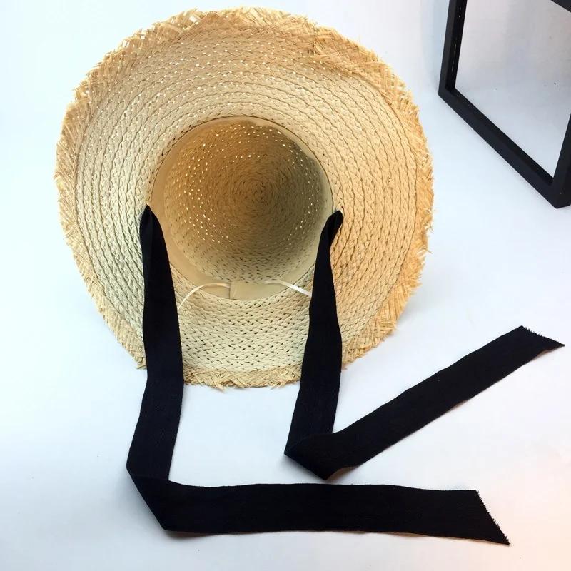 Summer Ladies Straw Hat Sunscreen Beach Hat Bandage Beach Hats Women Fashion Accessories Christmas Gifts Hats