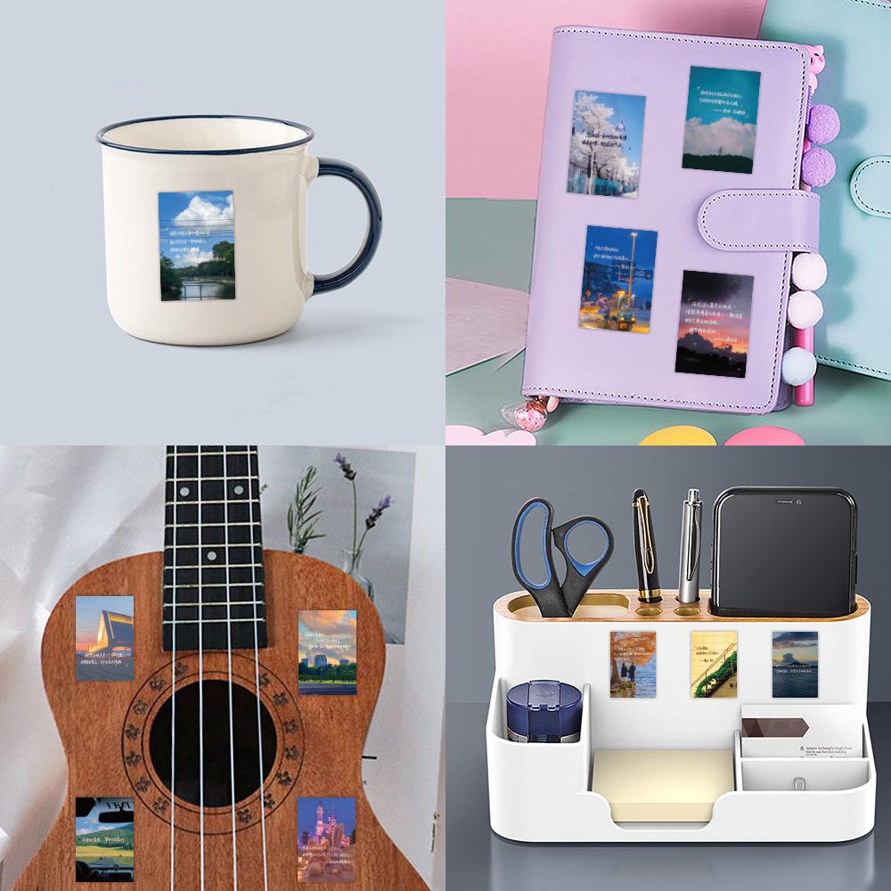 120 Novos Adesivos de Paisagem Bonitos Personalizados Criativos DIY Decorativos Skateboard Copo de Água Adesivos Impermeáveis