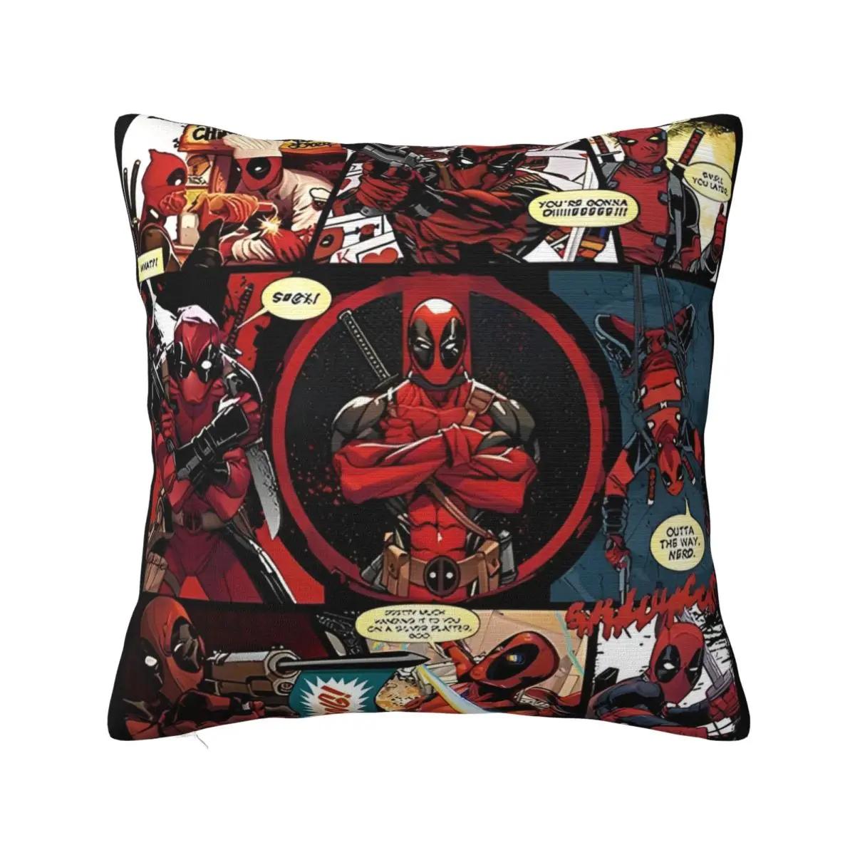 

Printed Deadpool Insufferable Comic Pillowcase Polyester Cushion Cover Cartoon Anime Throw Pillow Case Cover Home 40cm 12x12Inch