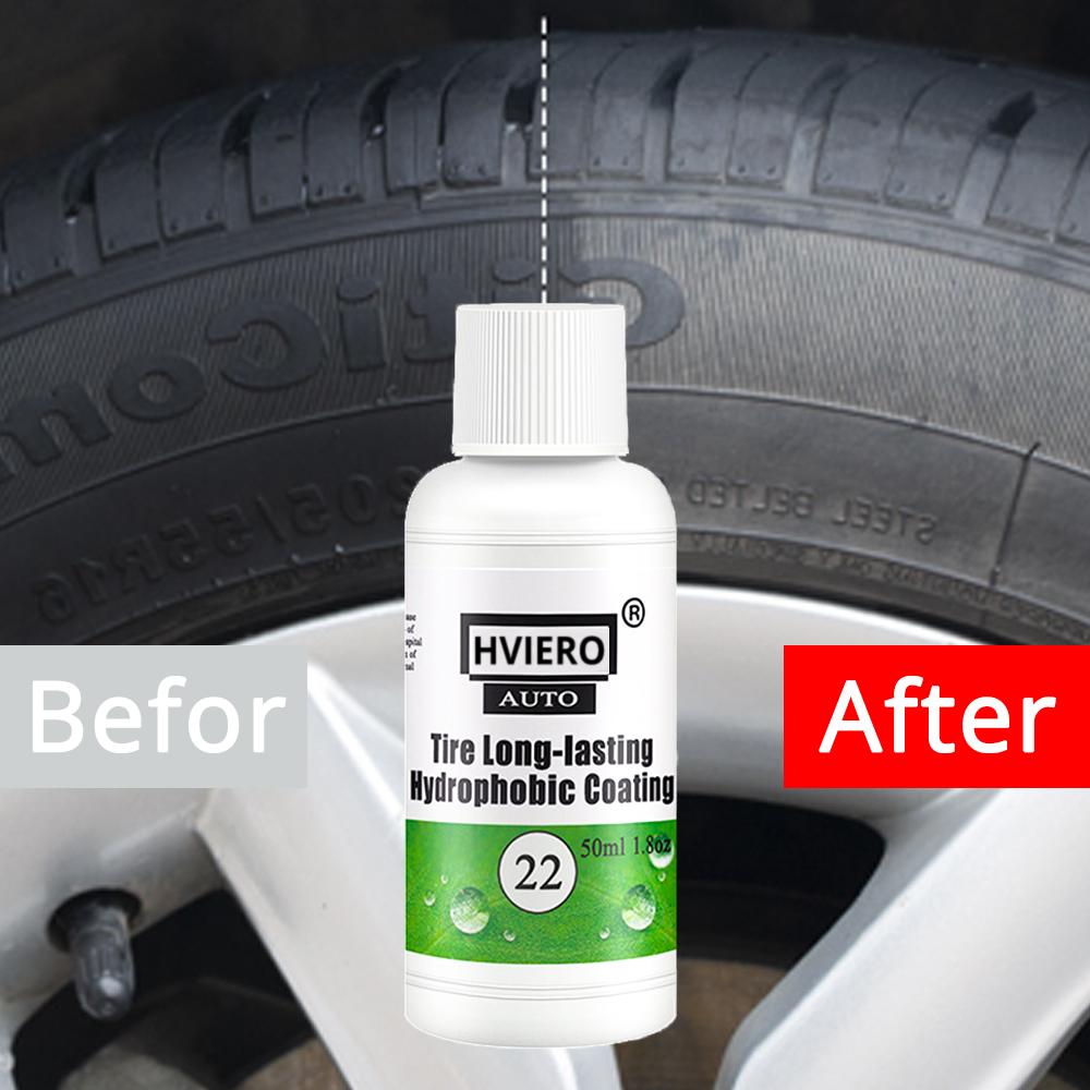 HVIERO 22 Reifencoating 20 50ml Auto Autowäsche Reinigungswerkzeuge Lackbeschichtungsmittel Reifen Langlebige Hydrophobe Beschichtung