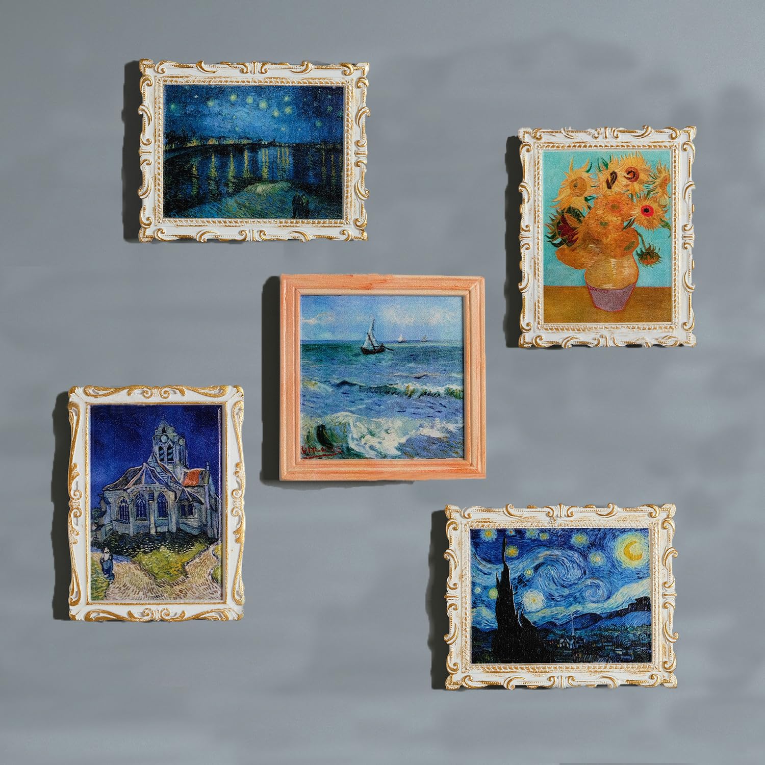 

Набор из 5 знаменитых картин Ван Гога на льду, стильный декоративный холодильник для интерьера, мощный магнитный винтажный для пар, коробки, магниты, искусство, на день рождения