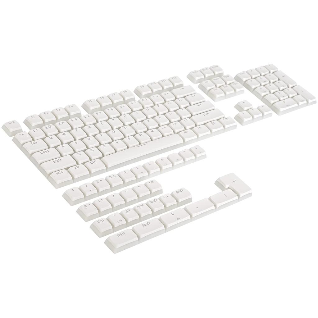 Ussixchare 117-Key PBT Printed Keyset, Dual Lens Translucent XDA Contour, ISO and ANSI Layout, Suitable for 61688487104-Key Mechanical Keyboards