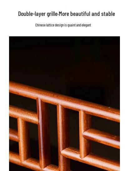 Rosewood Calligraphy Brush and Pen Holder - Solid Wood Rack for Study Treasures