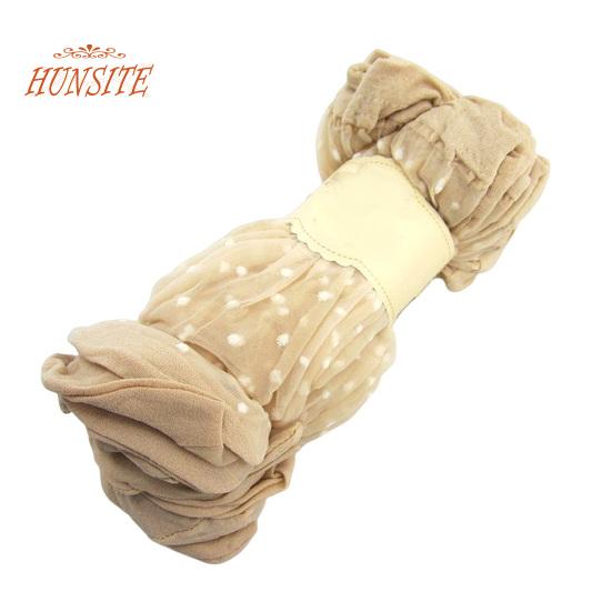 10 Pairs Women Summer Socks Dot Print See-through Mesh Ultra Thin Elastic Sweat Absorption Anti-slip Contrast Color Lady Mid Tube Socks Footwear
