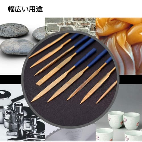 Bestgle 10-Piece Sharpening File Set, Diamond File, Titanium-Coated Metal File, Bar File, Metal, Iron File, Wood File, Hobby File, Metal File Set, Pre