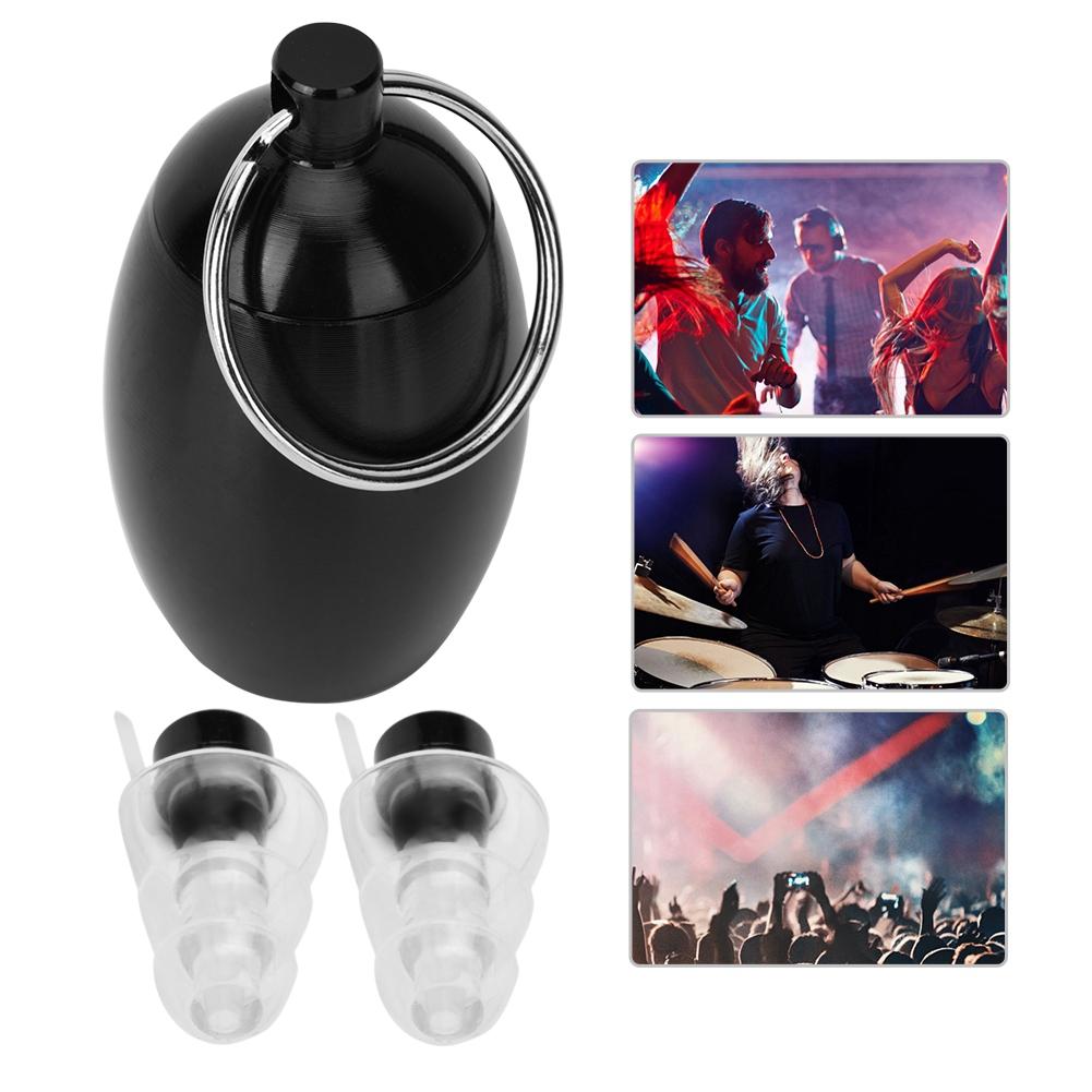 Anti noise Music Safe Ear Plugs High Fidelity Hearing Protection Black