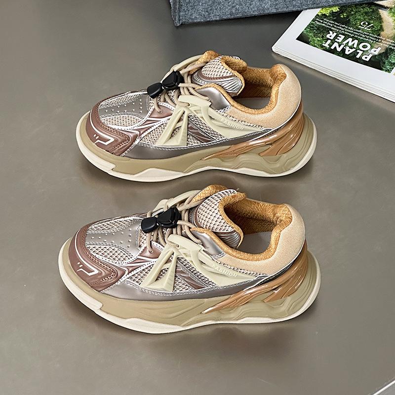 Spring and autumn children's casual sports shoes breathable mesh sports shoes medium and older children's cushioning running shoes