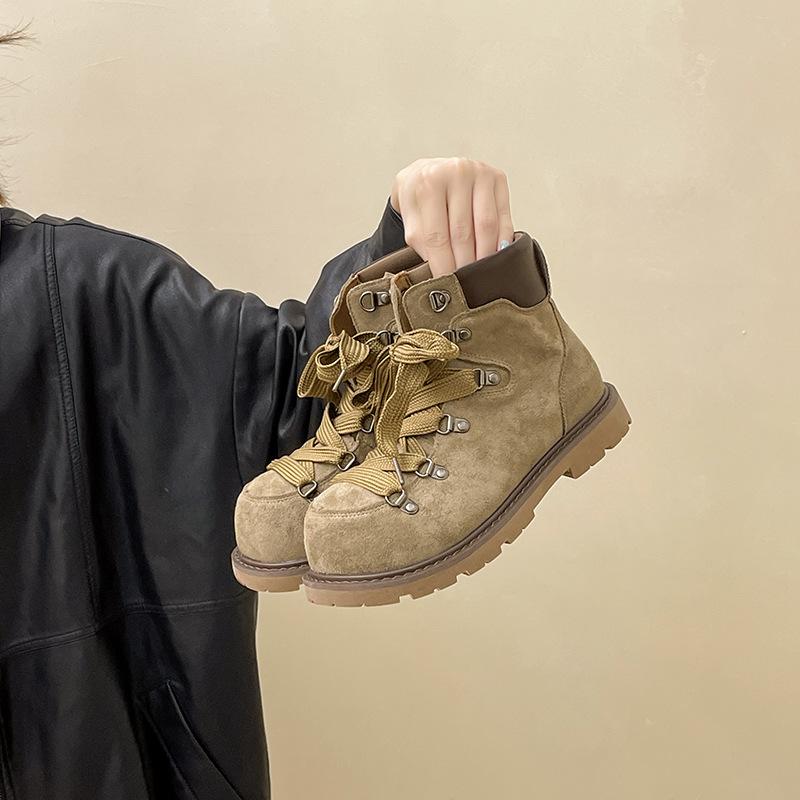 Retro British style thick-soled heightening Martin boots for women's 2025 autumn and winter new Mori literary and artistic style versatile fashion