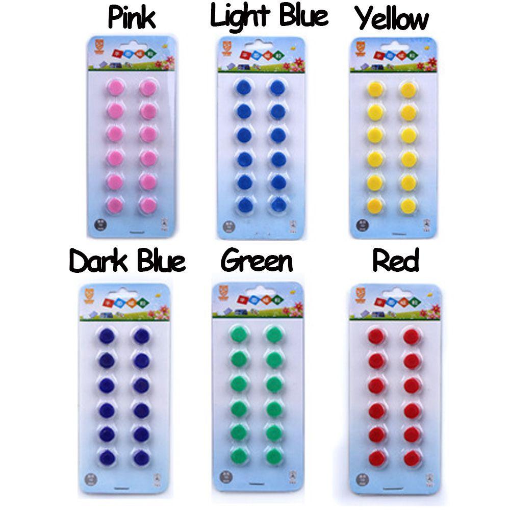 10MM/12PCS Round School Supplies Teaching  Home Decor Magnetic Sticker Classification Fridge Magnets