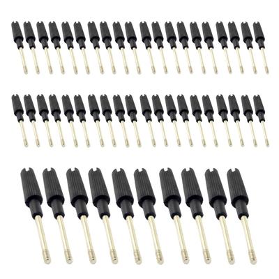 CY Cable Screws, Thumb Screws #4-40 UNC, 47mm Length, Stainless Steel, Overmolded, for Computer DVI, VGA, RS232 Cables (50pcs)