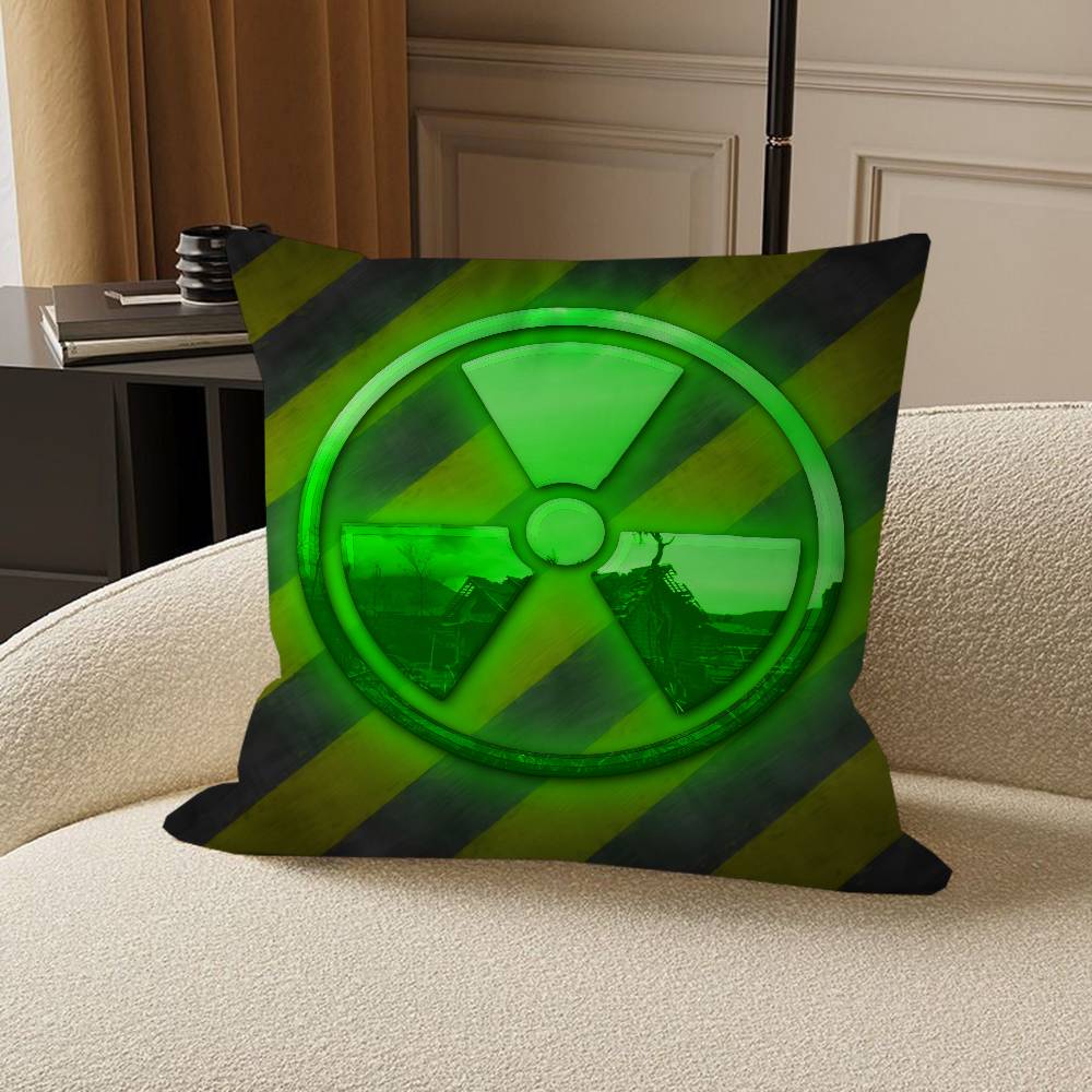 

Креативная наволочка с логотипом радиации, чехол для подушки, чехол для диванной подушки, украшение для дома, комнаты, детский подарок 12x12Inch