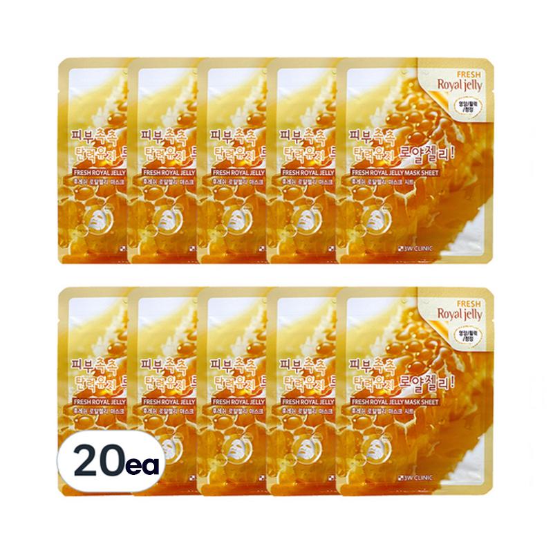3W Clinic Fresh Royal Jelly Mask Sheet (20 Sheets)