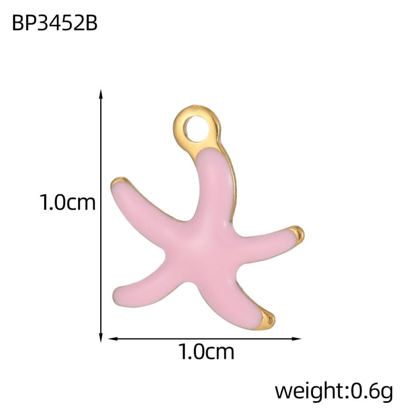 CARLIDANA Hot Selling Summer Fashion Charm Starfish Shell Titanium Steel Plated 18k Gold Color Style Pendant DIY Jewelry