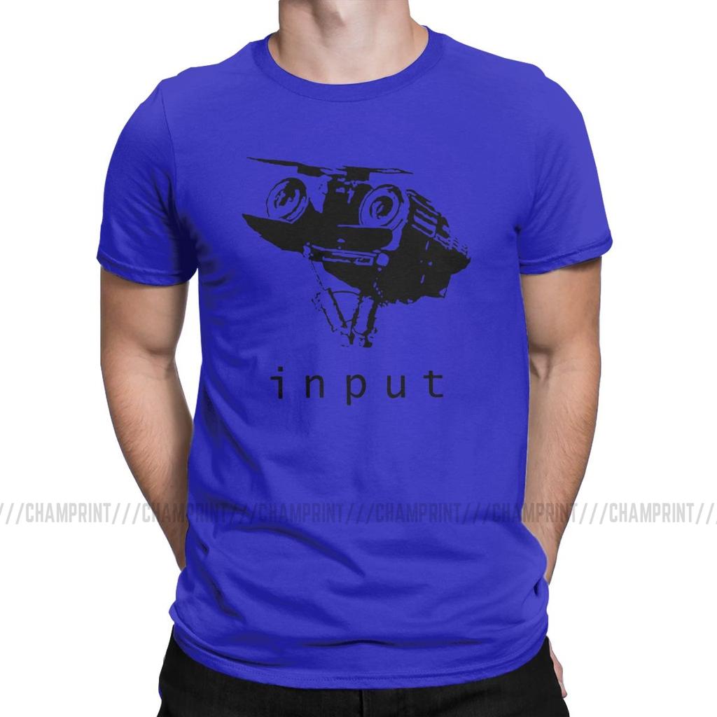 Casual Input TShirt Men Crew Neck T Shirts Short Circuit Johnny 5 80s Retro Robot Movies Short Sleeve Tee Shirt Graphic Tops
