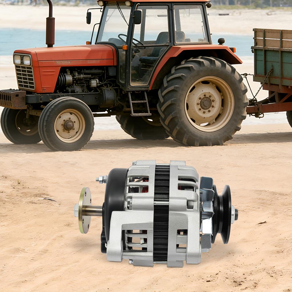 2KW 12V DC Permanentmagnetgenerator, Høy Effekt Tohjulsdesign, Sølvfarget Effektiv Strømgenerator, 4500 o/min Høyhastighetsutgang