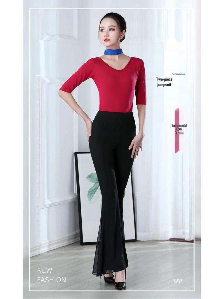 Elegantní dámský taneční tréninkový outfit - Stylová modální tréninková souprava