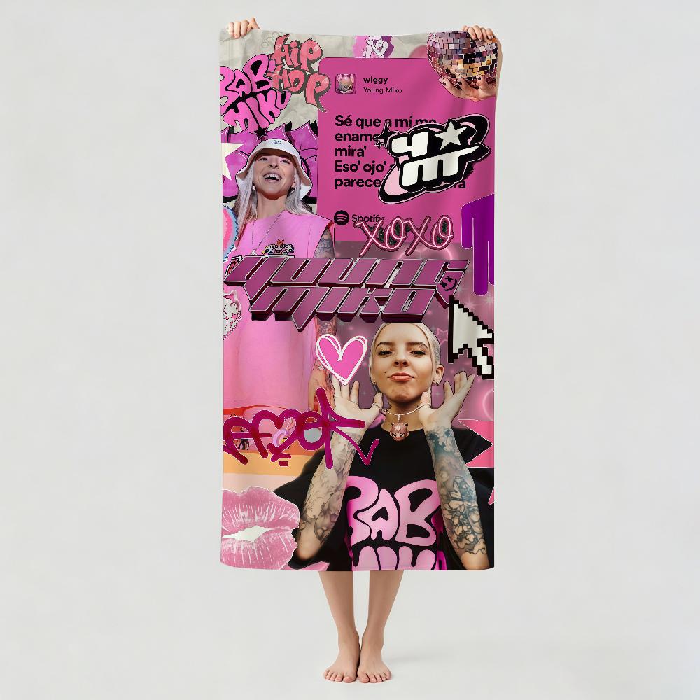 Puerto Rican rapper Young Miko Towel Drying Bath Towel Applicable To Light Swimming Camping Yoga Beach Out