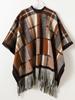 Winter Women Scarf Layers Poncho Elegant Lady Men Retro Plaid Print Wrap Shawl Warm Casual Scarve Capa Para Mujer Pashmina Cloak