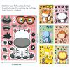 8Sheets/Set Cartoon Animal Puzzle Stickers - DIY Make-a-Face Fun Game with Tiger Lion Panda Elephant Giraffe Kids Sticker Toy