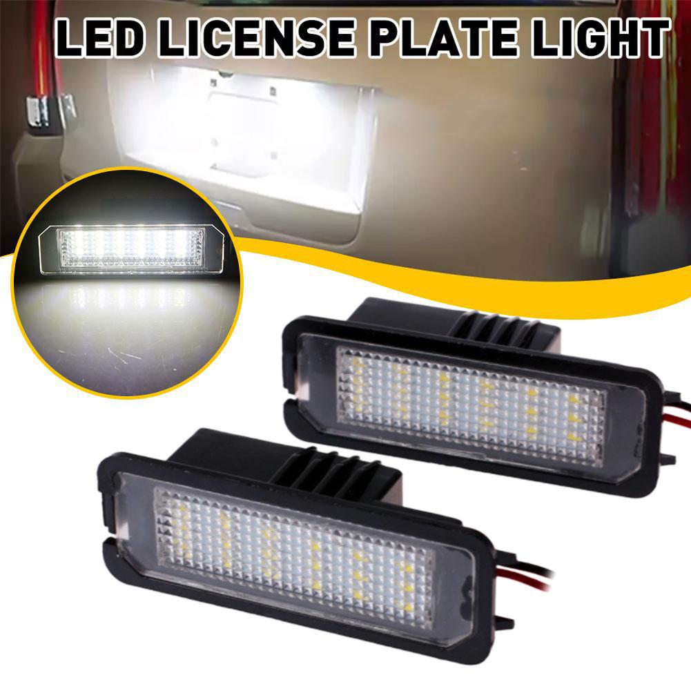 2x LED Number License Plate Lights For VW Lupo 1998-2005/Scirocco 2008 For Passat B6 3c Limousine 2005-2010 K3U7