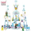 Princess Castle Carriage Puzzle: Snowy Building Blocks for Girls