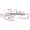 Solid Wood Bed without Mattress White 150x200 cm Pine Wood