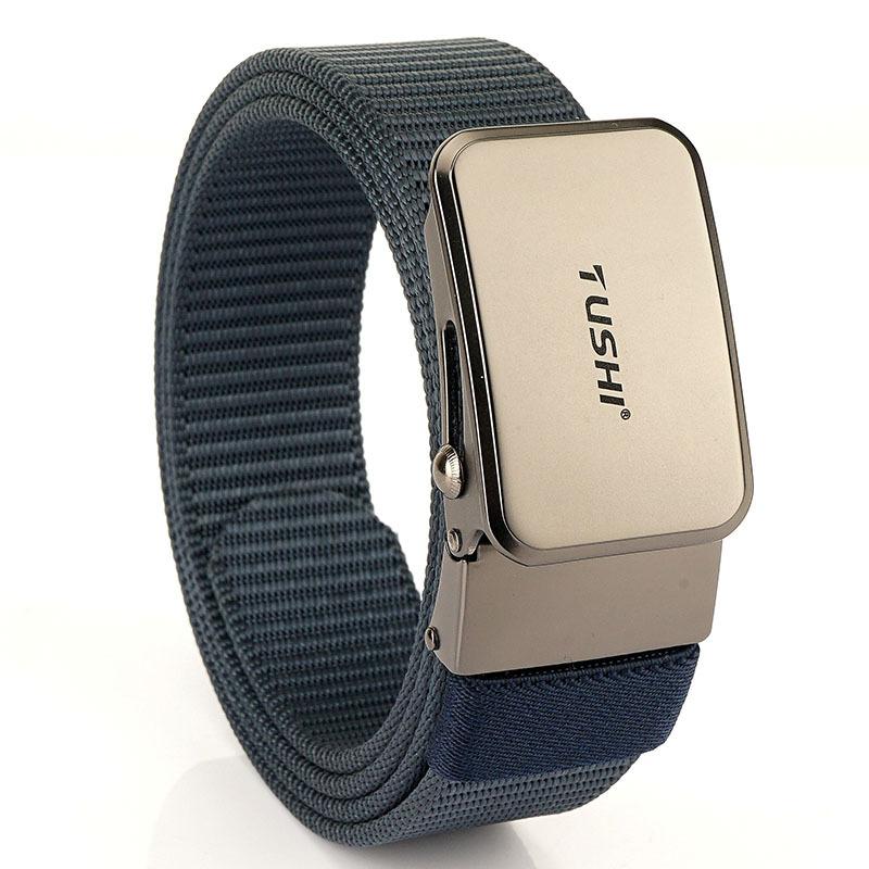 

Мужской повседневный деловой универсальный утолщенный нейлоновый ремень с 3,5 роликовой пряжкой 120cm