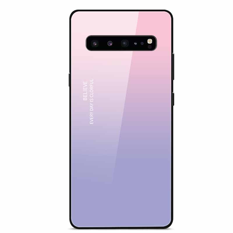 For Samsung S10 5G Case S10e S9 S8 S7 Edge Luxury Tempered Glass Hard Back Cover For Samsung Galaxy S10 Plus Lite TPU Bumper