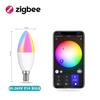 Zigbee LED Smart Bulb E27 E14 GU10 RGB+CW+WW Tuya APP Voice Control Dimmable Light Compatible with Alexa Google Home SmartThings