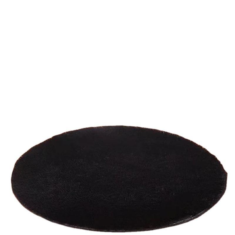 Einfache kreisförmige Matte Wohnzimmer Schlafzimmer Badezimmertür Rutschfeste dicke Kaschmirimitat Teppich Fußmatte