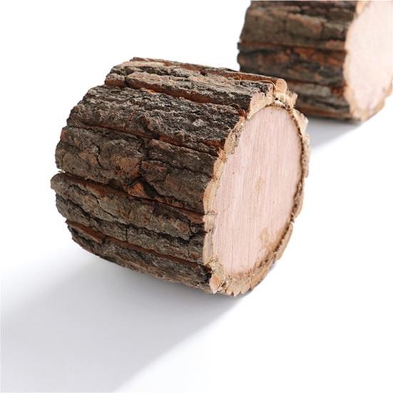 Creative Christmas Xmas Decor Dried Flower Packaging Bark Barrel Bucket Box Gift