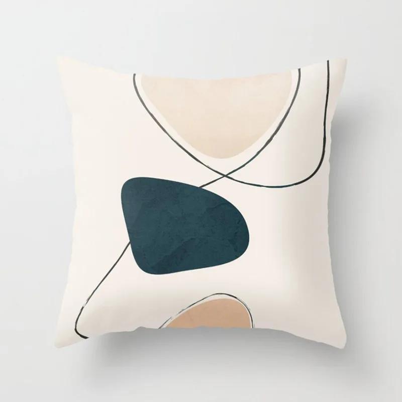 45x45cm Modern Abstract Geometric Color Stitching Decorative Pillow Cover Bed Sofa Office Seat Hotel Cushion Home Decor