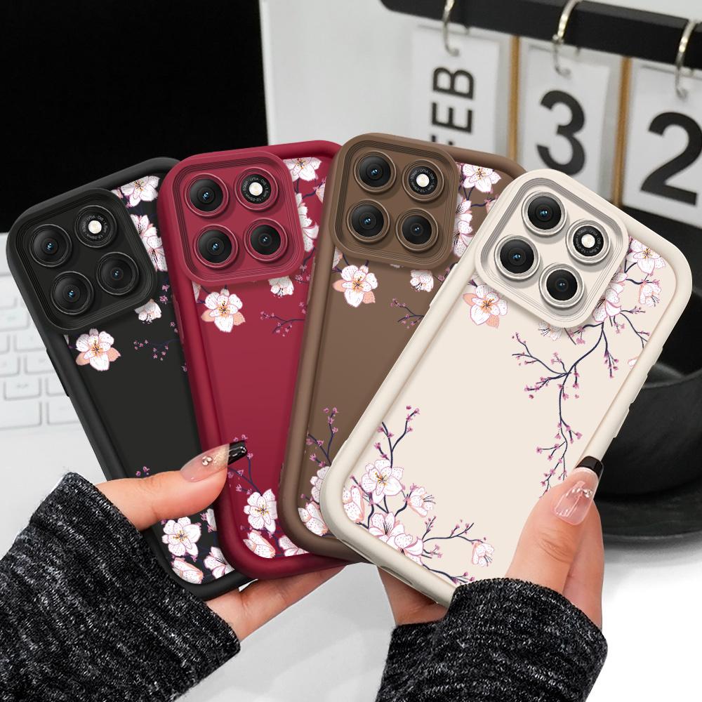 Spring Flowers Phone Case For Motorola G86 G85 G84 G75 G60 G56 G54 G53 G52 G35 G34 G32 G30 G24 G22 G15 4G 5G Staircase Soft Cove