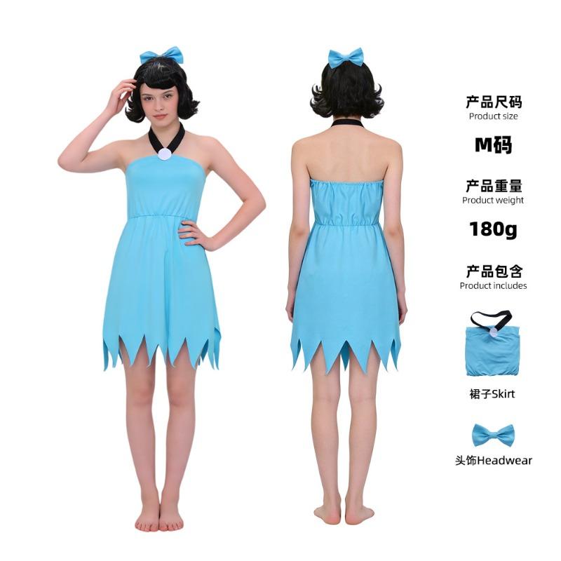 W modern primitive people with the same style cos clothing ethnic tribe primitive people theme costume Halloween party performance