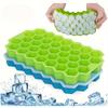 Large-capacity Ice Trays Silicone Mold Reusable Honeycomb Ice Cube Maker Food Grade Ice Maker with Lids Popsicle Mould Mold