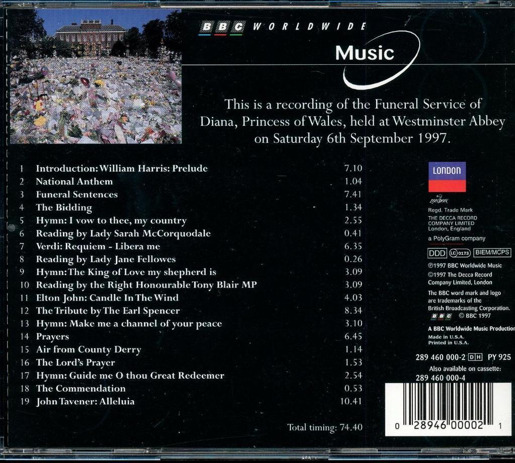 [USED] Diana Princess of Wales BBC Decca London