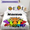 3pcs SPRUNKI12 Cover Set - Personalized Name, HD Printed Bedding with 1 Cover and 2 Pillowcases - Perfect for Home Decor, Easy Care