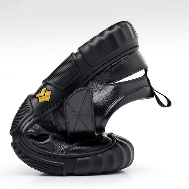 Men's Sandals Luxury Leather Casual Shoes For Men Summer 2024 Comfortable Moccasins Barefoot Outdoor Fashion Sandals Footwear