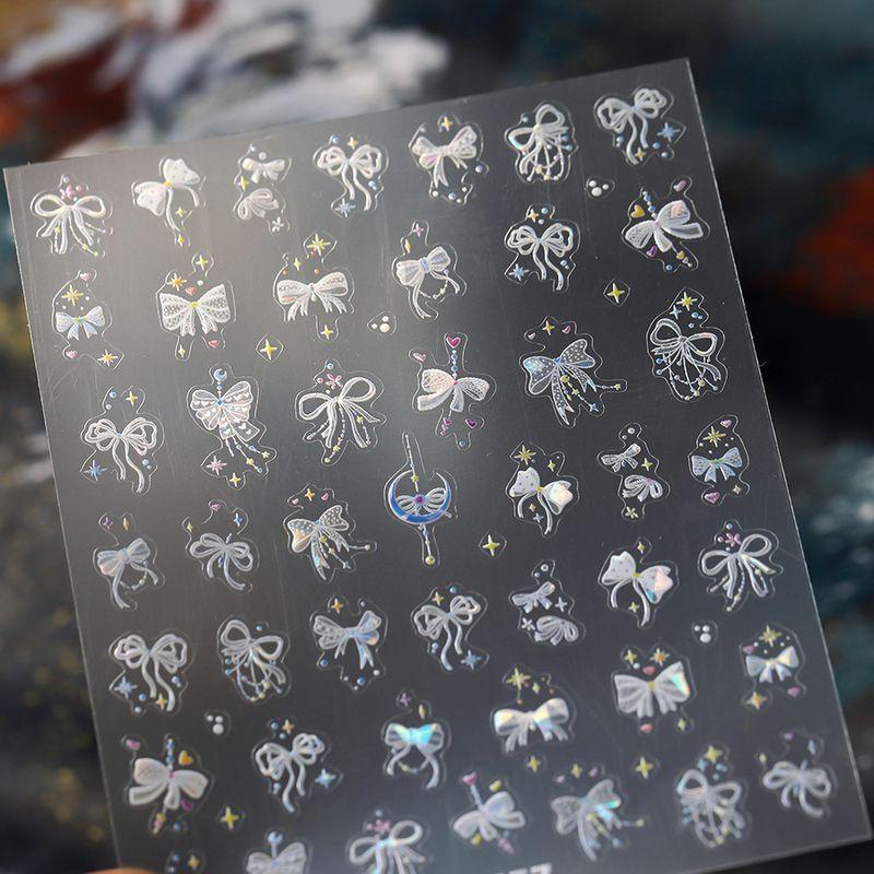 

Qiji Dream Lace Bows Glass Broken Nail Sticker Waterproof Nail Sticker Decorative Decals Ornament M757 M757 (Broken Glass)