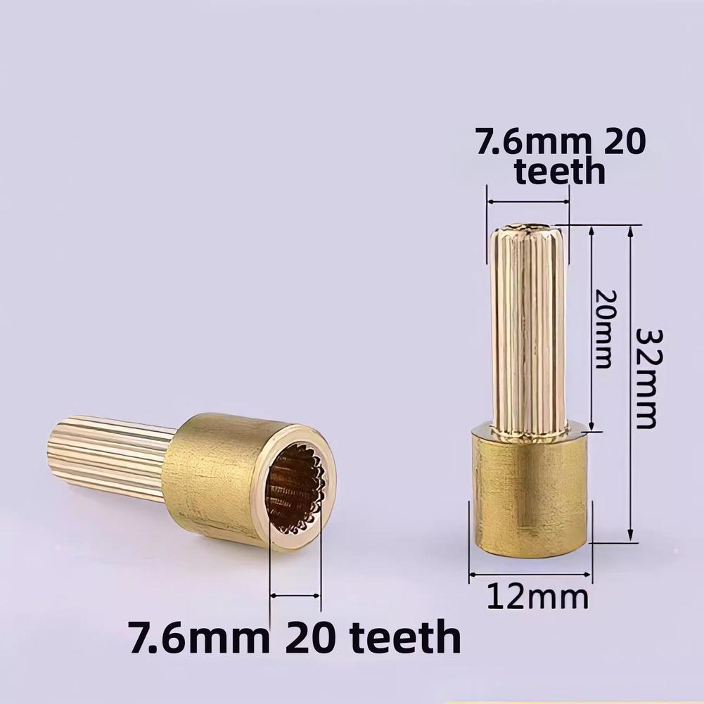 1x Extended Valve Sleeve All-Copper 20-tooth Faucet Valve Core Extension Rod Extended Valve Core Sleeve Faucets Accessories