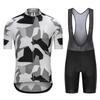 Men Women Cycling Jersey Bib Shorts Set Breathable Mountain Road Bike Outfit