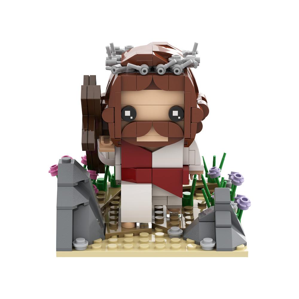 Gobricks MOC Christianity God Shepherd Jesus Bricks Crucifixion of Jesus Rode the Donkey into Jerusalem Building Blocks Toy Gift