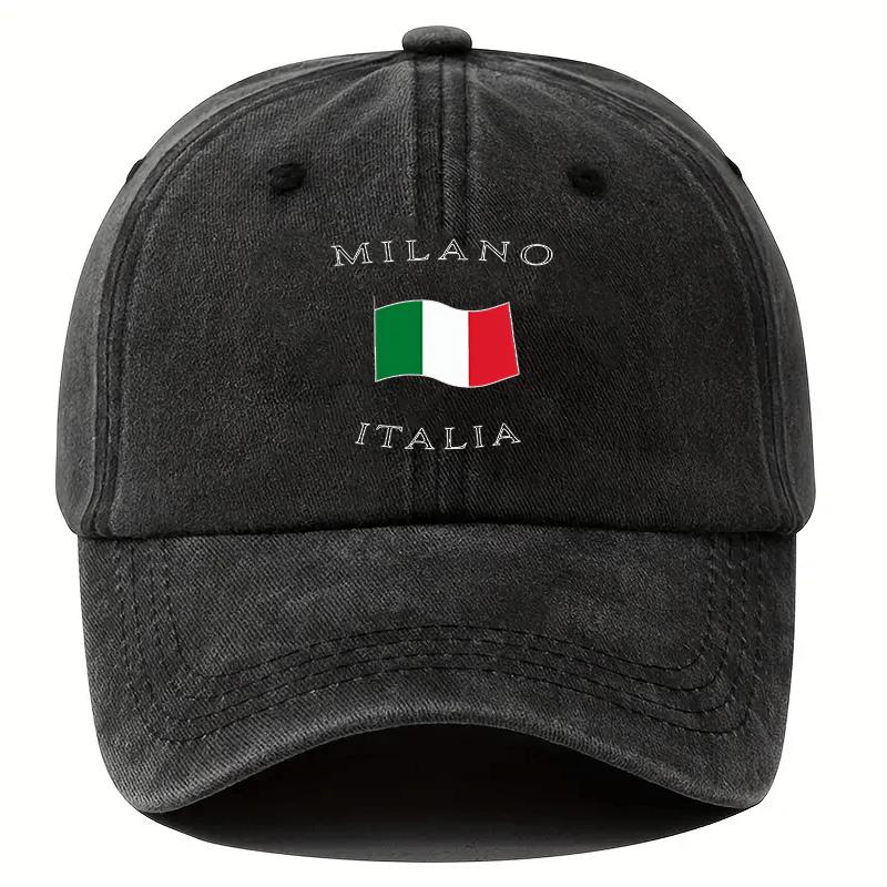 Italia Flag Baseball Cap Cotton Casual Adjustable Street Style Unisex Adult Headwear