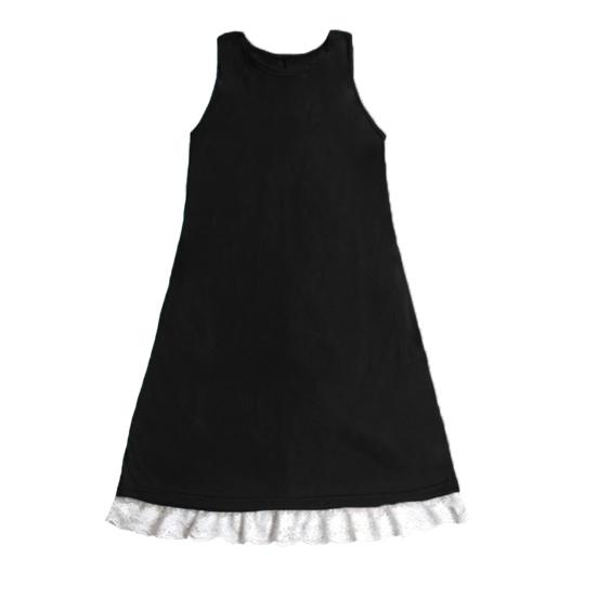 Vestito Estivo da Donna con Tasche Laterali Bordo in Pizzo Linea ad A Senza Maniche Girocollo Monocolore Mini Abito Estivo Corto per Spiaggia Appuntamenti Uso Quotidiano