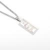 European and American 18k 100 US Dollar Bill Necklace Stainless Steel Color Retaining Jewelry Fashionable Light Luxury Pendant