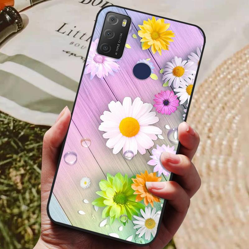For TCL 20Y 20E 6125F Case Silicone Soft TPU Phone Cover for TCL 20Y 6156D Case Bumper for TCL20Y TCL20E Flower Animals Coques