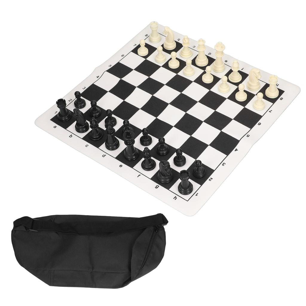 Chess Set Plastic International Chess Set Black And White Checkerboard Set With A Storage Bag